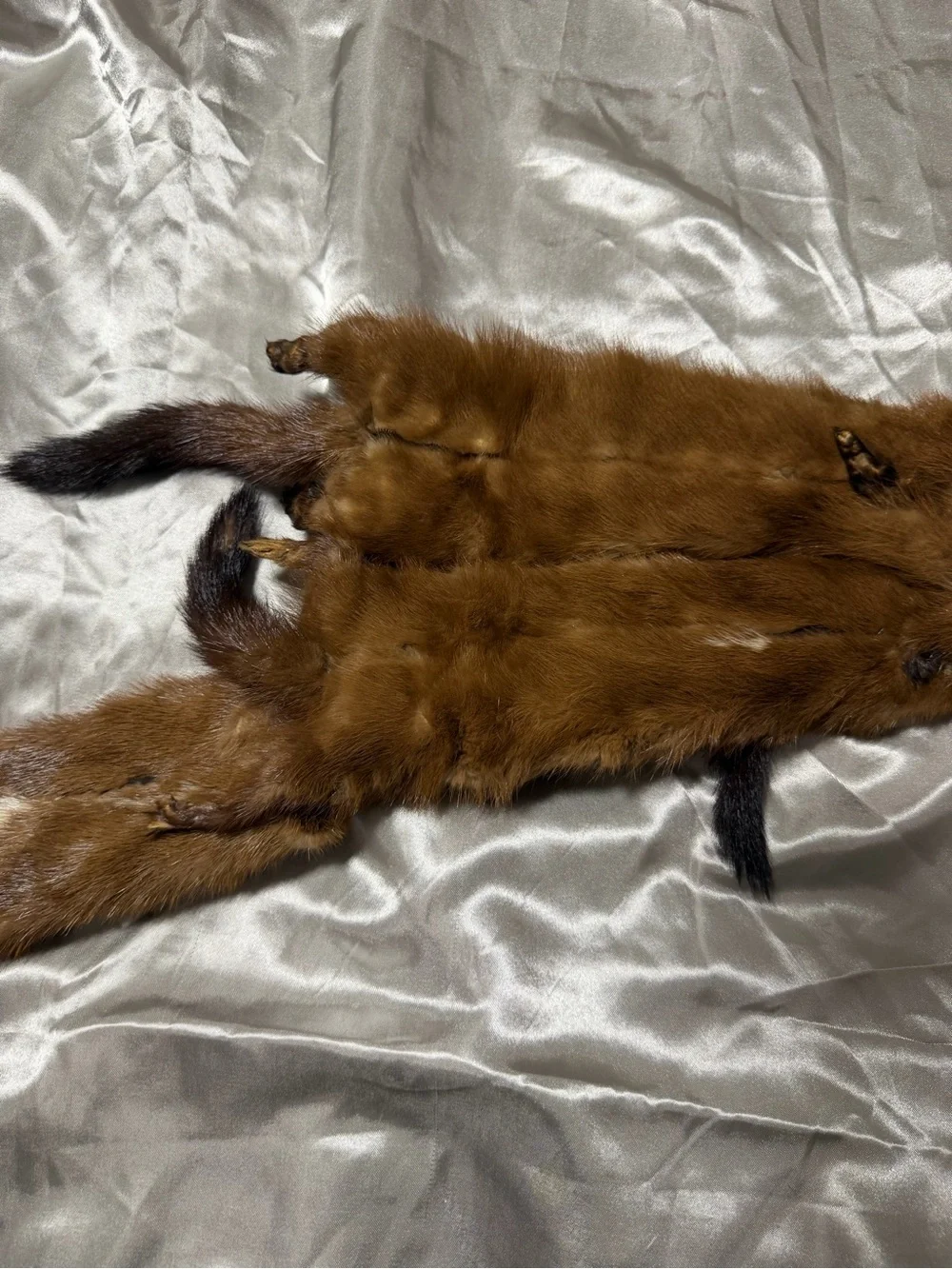 Vintage 1940s-1950w Multi Pelt Genuine Mink Fur Stole/scarf Wrap